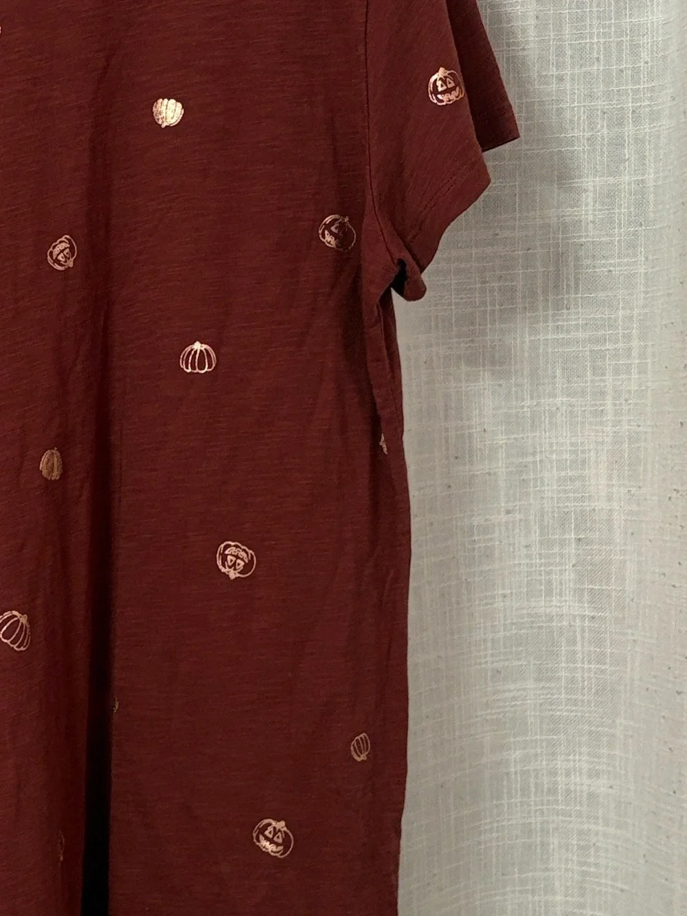 Maurices Comfort Metallic All Over Mini Pumpkin Tee